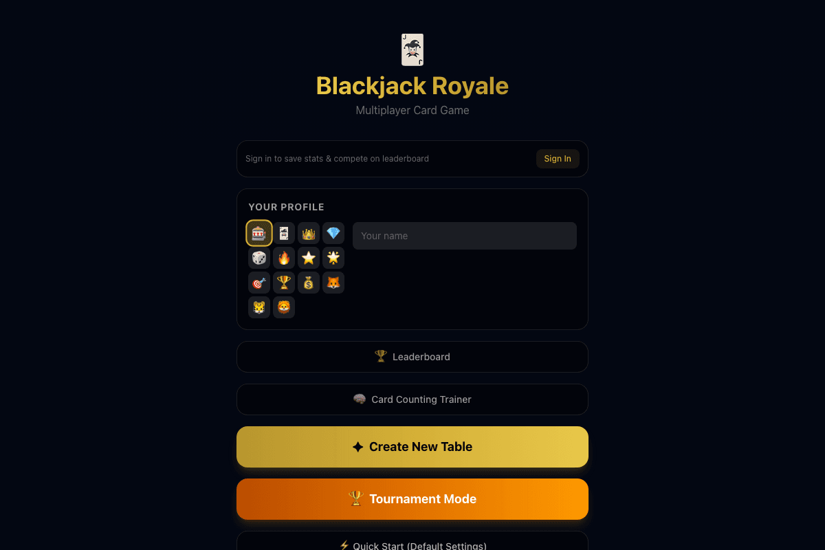 Blackjack screenshot